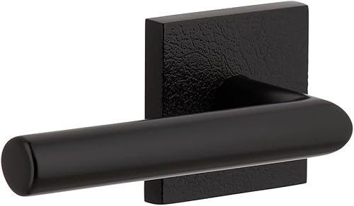 Viaggio 627634 Roseta de cuero Quadrato negro satinado doble con palanca moderna