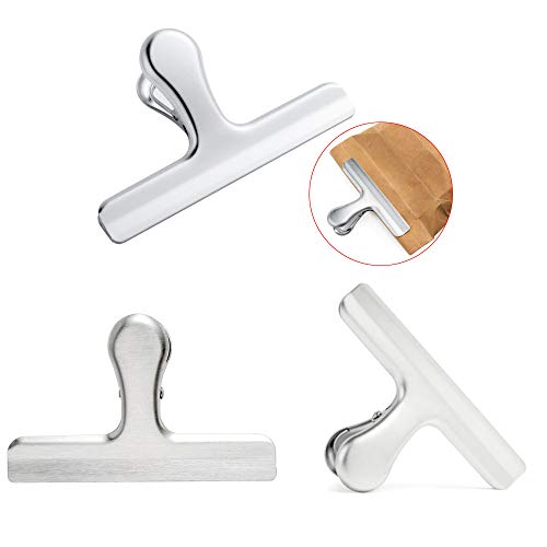 YUEMING 8 Stuks Eetentasklemmen,RVS Sluitklemmen,Multifunctioneel Brievenklemmen,Afdichtingsclip,Keuken,Freezer… - Afbeelding 6