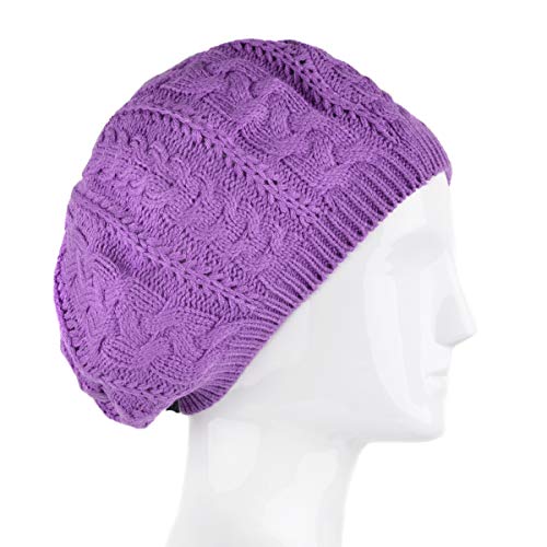 Image of Nollia Soft Knit Solid Color Beanie, Chic, and Lightweight Crochet Knitted Style Beanie Hat for Women, One Size Slouchy Hat