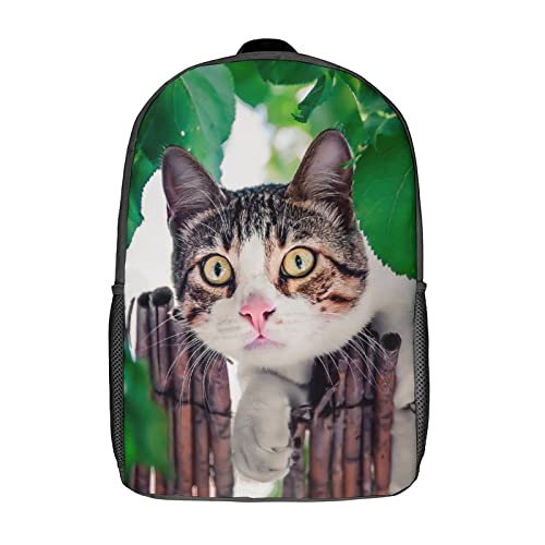 Sac à dos pour enfants imprimé 3D chat cartable garçons et filles 17"