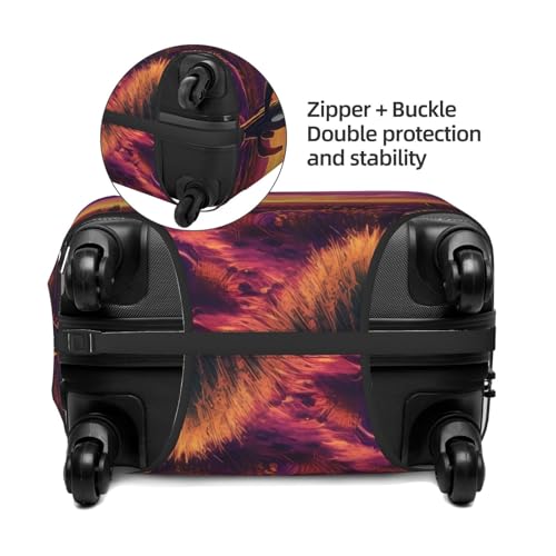 Sunset Cactus Elastic Travel Luggage Cover, Washable Spandex Suitcase Protector, Anti-Scratch Fits 18-32 Inch4