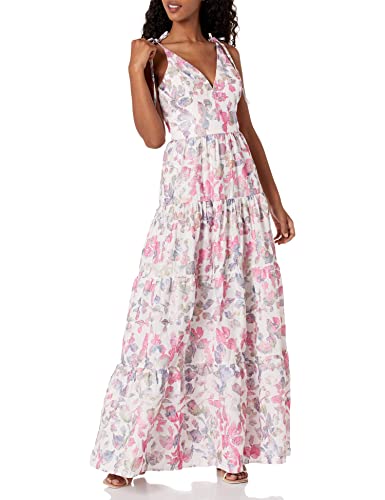 Dress the Population Women's Pearl Fit and Flare Maxi Dress