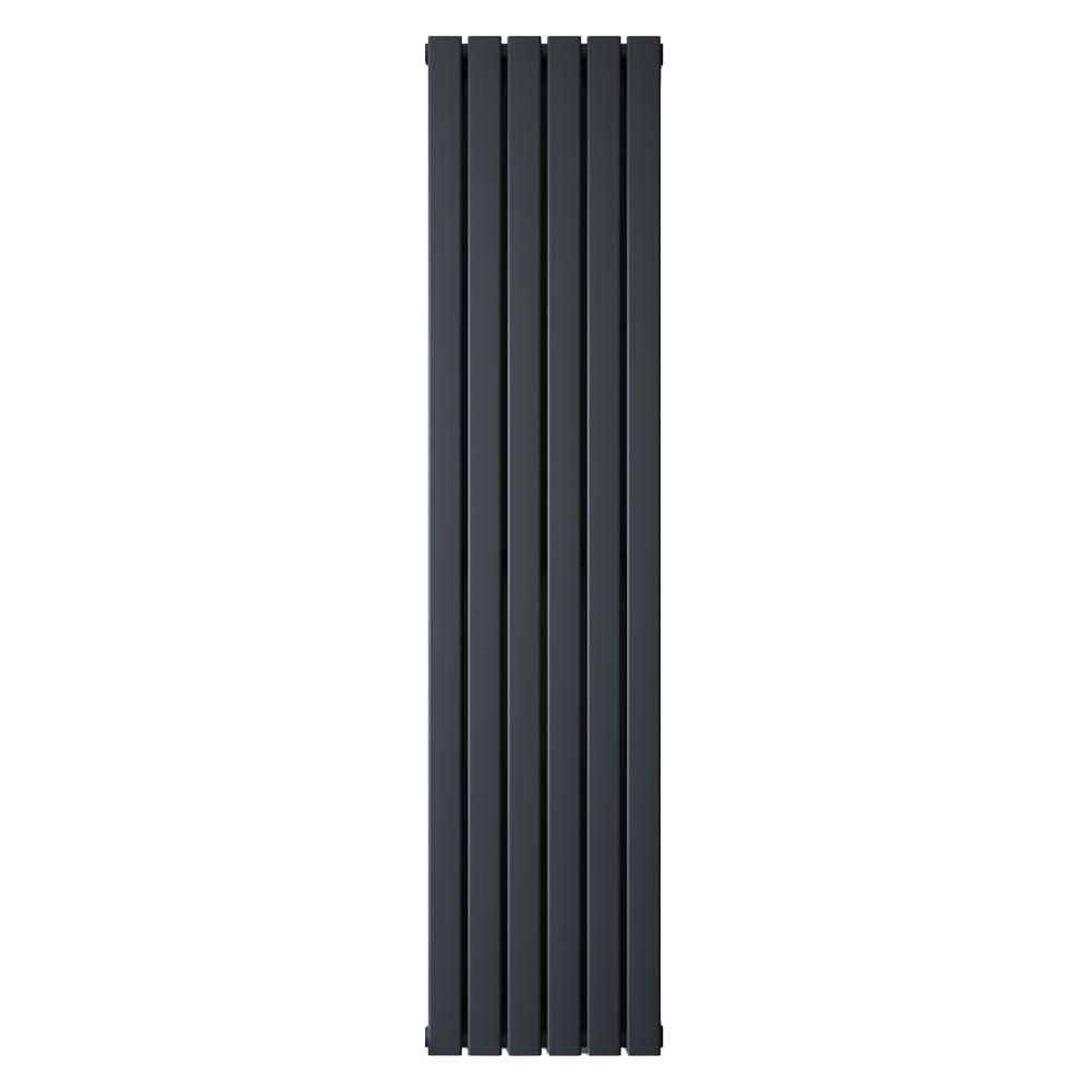 Milano Erin Anthracite Vertical Double Flat Panel Convector Radiator - 1780mm x 420mm
