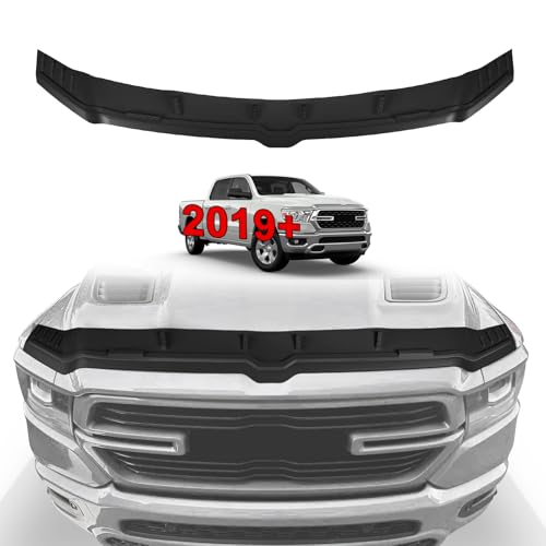 TripleAliners Hood Deflector Protector Compatible with 2019-2025 2026 Ram 1500 Accessories Hood Protector TPE Bug Deflector Shield Replacement