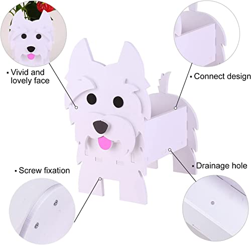 Cute Dog Flower Planter Plant, PVC Animal Plant Pots Garden Planters for Succulent Small Gifts Dog Planter - Image 3