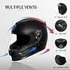 TRIANGLE Kids Motorcycle Helmets Youth Full Face Helmet Lightweight with 2 Visors DOT Approved