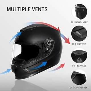 TRIANGLE Kids Motorcycle Helmets Youth Full Face Helmet Lightweight with 2 Visors DOT Approved