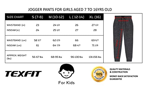 TEXFIT-2-Pack-Girls-Joggers-Soft-Fleece-Sweatpants-for-Girls-2pcs-Set