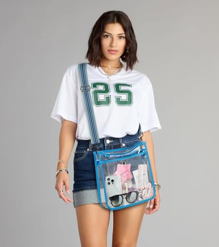 Image of Bluome Clear Bag for Stadium Events 12x12x6, Clear Purses Stadium Bag Crossbody Purses for Concerts Football Games Travel