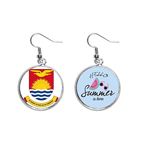 Pendientes de sandía Oceanía pendientes Kiribati para lóbulo joyería artesanal verano
