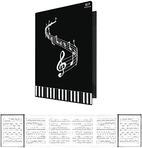 Classeur A4 Pour Partitions De Musique - 20 Pochettes (40 Pages) En PP Transparent - Protection Anti-déchirure