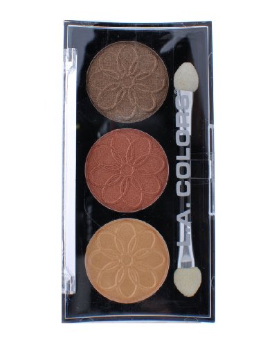 L.A. Colors 3 color Dazzling Metallic Shimmer Eyeshadow Palette CES445 Sunflower