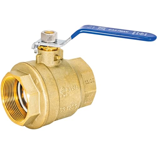Eastman 2 Inch IPS Heavy Duty Full Port Ball Valve, Brass Pl...