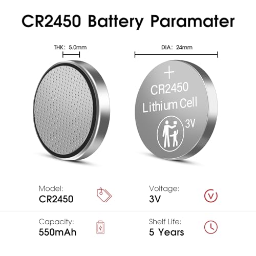 PKNOVA Baterías de Litio CR2450 y CR2032 40 piezas miniatura 7