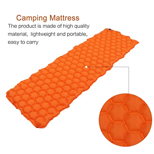 Tapete de dormir inflável impermeável para viagens da Besportble, tapete para acampamento, tenda, ta