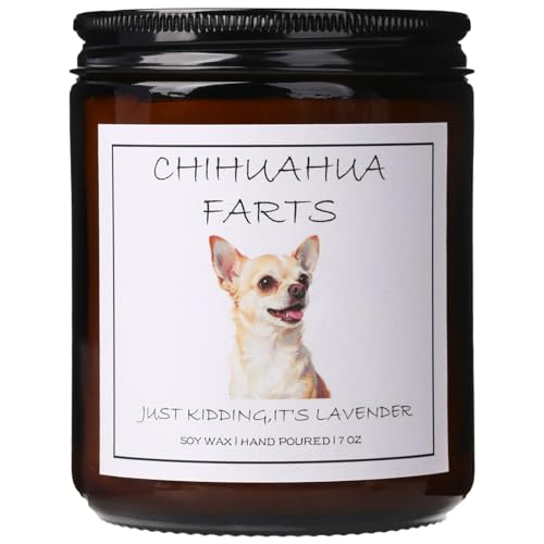 German Shepherd Gifts & Decor, German Shepherd Gifts for Women - German Shepherd Farts Candle, Dog Mom Gift, Natural Soy Wax Lavender Scented Candle 7oz