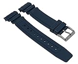  Ersatzband Uhrenarmband Kunststoff Gummi Band dunkelblau passend zu Citizen Promaster Taucheruhr BN0100 28141