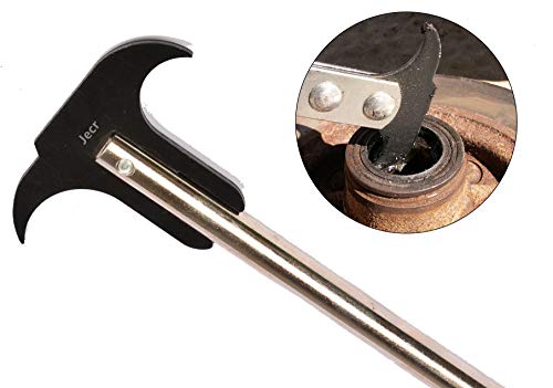Jecr Bearing and Seal Puller Tool - Oil Grease Puller Extractor Tool - Auto Seal Oil Grease Removal - Puller Seal Set with 2 Size Tips - Heavy Duty Driver Tool to Remove Oil & Grease