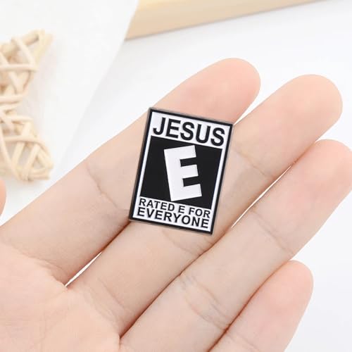 Image of 2pcs Jesus Cross Pin,Hat Jacket Enamel Pins Jesus Pins for Backpacks Jesus Saves Lapel Pin i Love Christian Pins for Backpacks Decoration Cross Brooch For Women