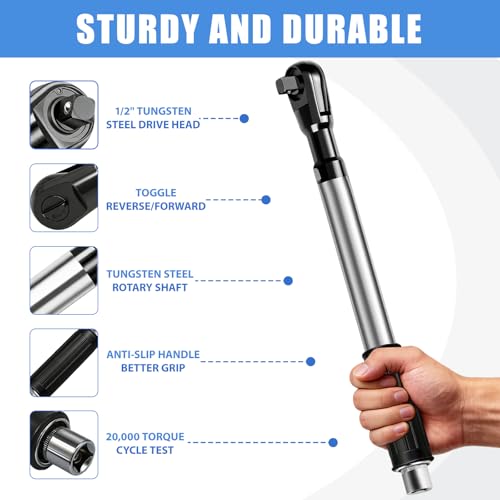 Image of Offset Extension Wrench for Drill, 1 /2 inch Drive Impact Wrench Extender with 3 /8 inch & 1 /4 inch Adapters, Right Angle Tool for Tight Spaces, High Torque, Carry Case Included
