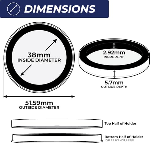 Pack de 5 portamonedas plásticos negros de 38mm miniatura 3