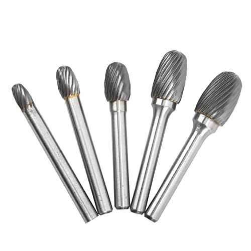 Set de Fresas Rotativas de Carburo Single Cut 5 Piezas miniatura 5