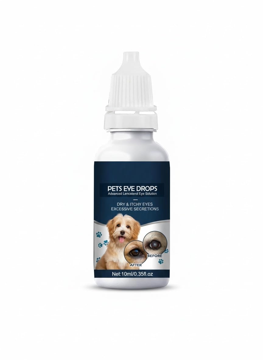 NALACAL Eye Drops for Dogs (10ml), Cataract and Eye Infection Treatment – Relieves Red Eyes, Improves Vision Clarity, Cleans Tear Stains, and Soothes Dryness with Long-Lasting Comfort