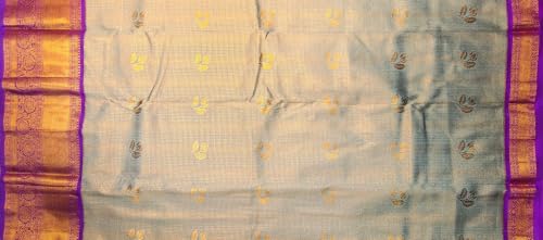 Image of VFCollections Women's Traditional Handloom Kanchipuram Silk Pure Pattu Sarees | Rich Zari Woven Design | Bridal Saree | Unstitched Blouse