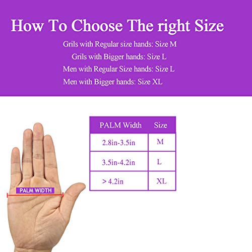 Reusable Dishwashing Cleaning Gloves with Latex free, Cotton lining ,Kitchen Gloves 2 Pairs (Purple+Blue, Medium)