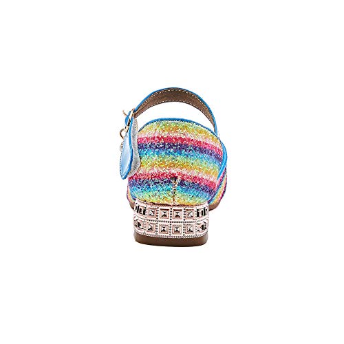 DKZSYIM Girl's Adorable Sparkle Mary Jane Wedding Party Princess Party Dress Shoes,Model KM2333