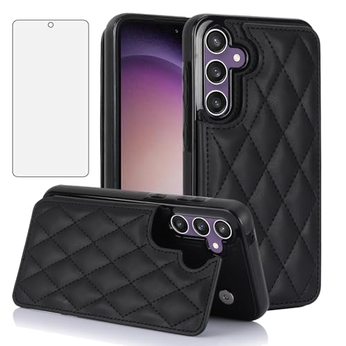 Housse Samsung S23 FE 5G anti-RFID avec vitre de protection et rangement carte homme femme