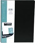 Cambridge Notebook, 8-1/2" x 11", Large Wirebound Hard Cover, Poly Pocket, Ruled Premium Paper, 160 Pages/80 Sheets, Black Cover (59216)