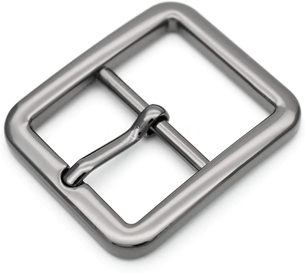 CRAFTMEMORE 4pcs Single Prong Belt Buckle Square Center Bar Buckles Leather Craft Accessories (1in - J455), (3/4in - 3110) : Arts, Crafts & Sewing