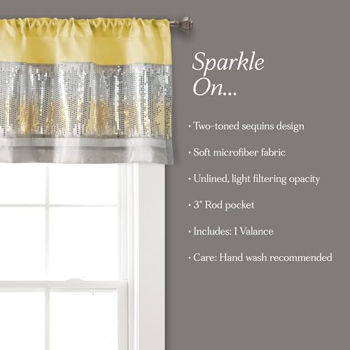 Lush Decor Night Sky Sequins Valance Curtain Single  - image 6