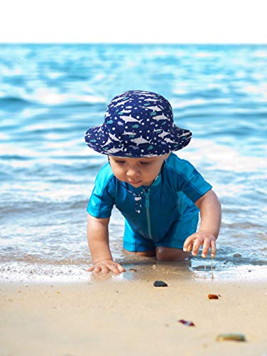 Simplicity Baby Sun Hat Baby UPF 50+ Adjustable Drawstring Wide Brim Bucket Sun Hat3
