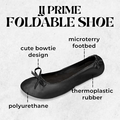 After Party Shoes with Foldable Bag Ballet Pumps Roll up Pumps - Image 5