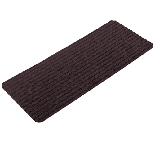 Homwiz Tapis d'Escalier Antidérapant, Lot de 15 Marchettes d'Escalier Autocollantes Intérieur, Moquette Escalier Réutilisable Découper pour Protéger Animaux, Seniors, Enfants (Marron, 76 x 20 cm)