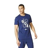 adidas Herren FC Schalke 04 Graphic Tee T-Shirt, Dark Blue, XS