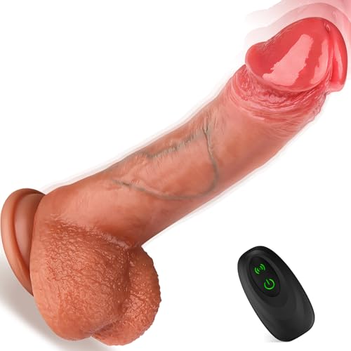 2025 New Adult Toy for Women Realistic Silicone Wand Thrusting Stimulation with Strong Suction Cup for Hands-Free Play Electric Adult Tools for Women Waterproof Pleasure Toys (Flesh Color3)