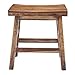 Durango 20-Inch Saddle Seat Stool – Backless Solid Wood Kitchen Stool for Dining Table, Counter, or Entryway – Rustic Farmhouse & Industrial Accent Seating by Alaterre Furniture