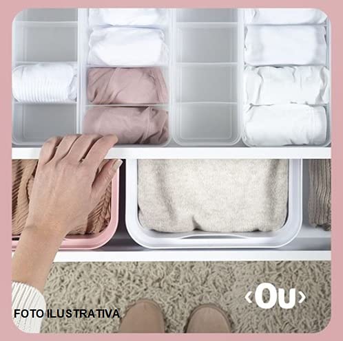 Organizador para Gavetas Colmeia Organizadora Logic Grande Rosa Quartzo