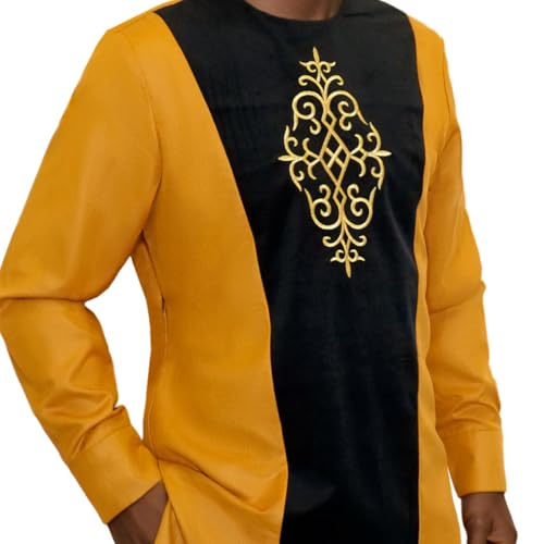 African Suits for Men Velvet Patchwork Dashiki Shirt Pant 2 Piece Outfits Casual Attire Nigerian Clothes4
