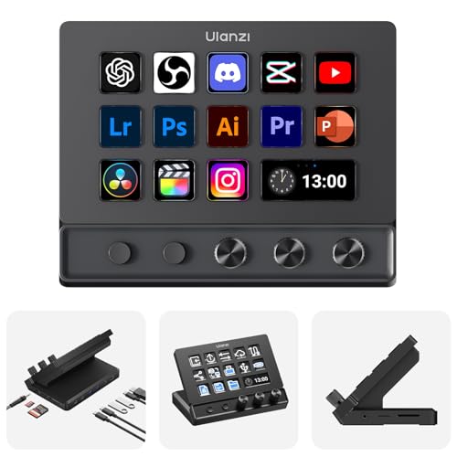 ULANZI D200X Creative Deck Macro Keyboard, 14 LCD Keys...