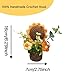 Tileafry Handmade Crochet Knitted Sunflower Bouquet Creative Knitted Potted Plant Mini Cute Home Desktop Decorations and Gifts for Friends, Lovers, Classmates