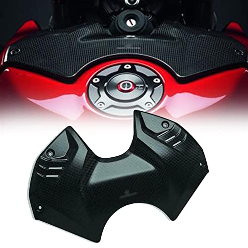 HFJFDQ Fibre De Carbone Véritable pour D&ucati Street Fighter Streetfighter V4 2018-2022 Couvercle De Réservoir De Gaz De Carburant Avant Protection Couvre Brillant Sergé Armure