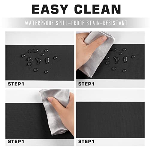 Aspmiz Black And White Striped Tablecloth For Rectangle Tables, Geometric Stripe Waterproof Polyester Table Cloth For Kitchen Dining Room, Tablecloth Square 55” X 55” #TOP5