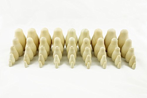 Lot of 9 Blank Russian Nesting Dolls for DIY Craftwork Each Doll 5 Pcs - 45 Unpainted Wooden Matryoshka Stacking Dolls - Lote de 9 Blanco Munecas Rusas de Madera