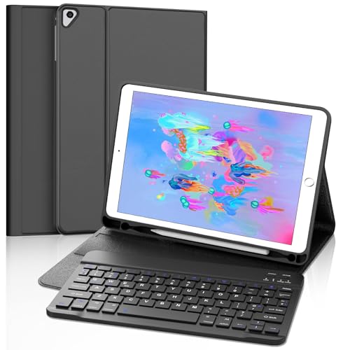 Clavier pour iPad 9.7 FOGARI avec pavé tactile rétroéclairé noir pour travailler partout
