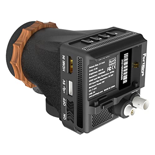 Portkeys LEYE SDI EVF 2,4 Pulgadas 3G-SDI 4K30p HDMI +8D ~ -3D Ajuste de la Visibilidad Cover