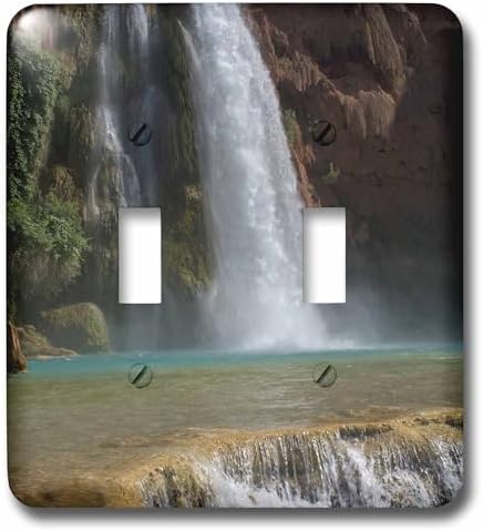 3dRose Arizona, Havasu Canyon, Havasu waterfalls double toggle switch image 5